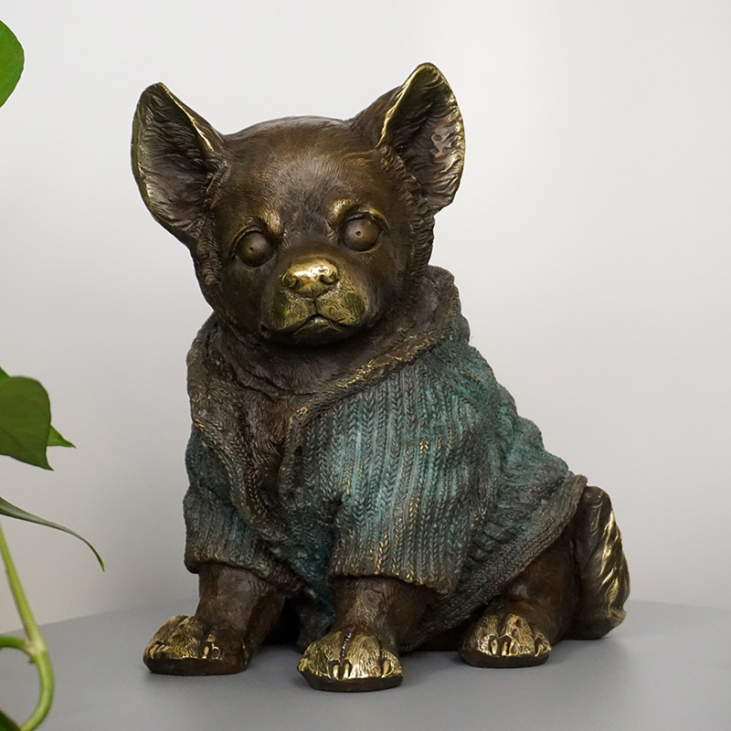 Bronze Decor Garden Sculpture Bronze Dog