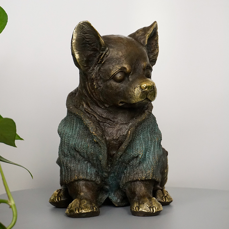 Bronze Decor Garden Sculpture Bronze Dog