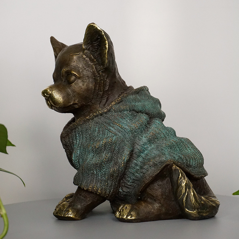 Bronze Decor Garden Sculpture Bronze Dog