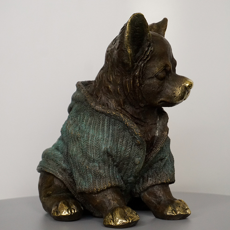 Bronze Decor Garden Sculpture Bronze Dog