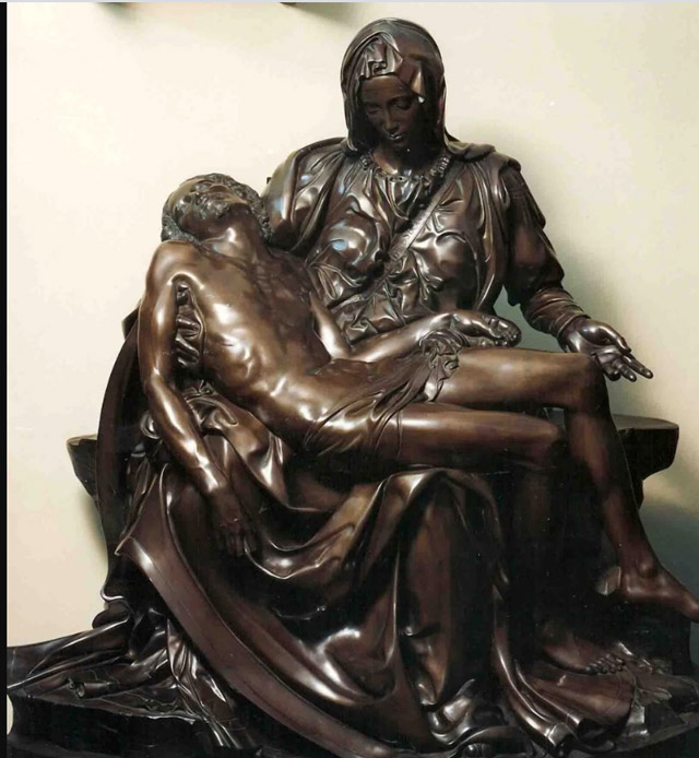 The bronze Pieta bronze sculpture