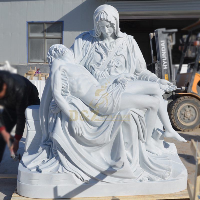 Life Size Marble Virgin Mary Jesus Statues