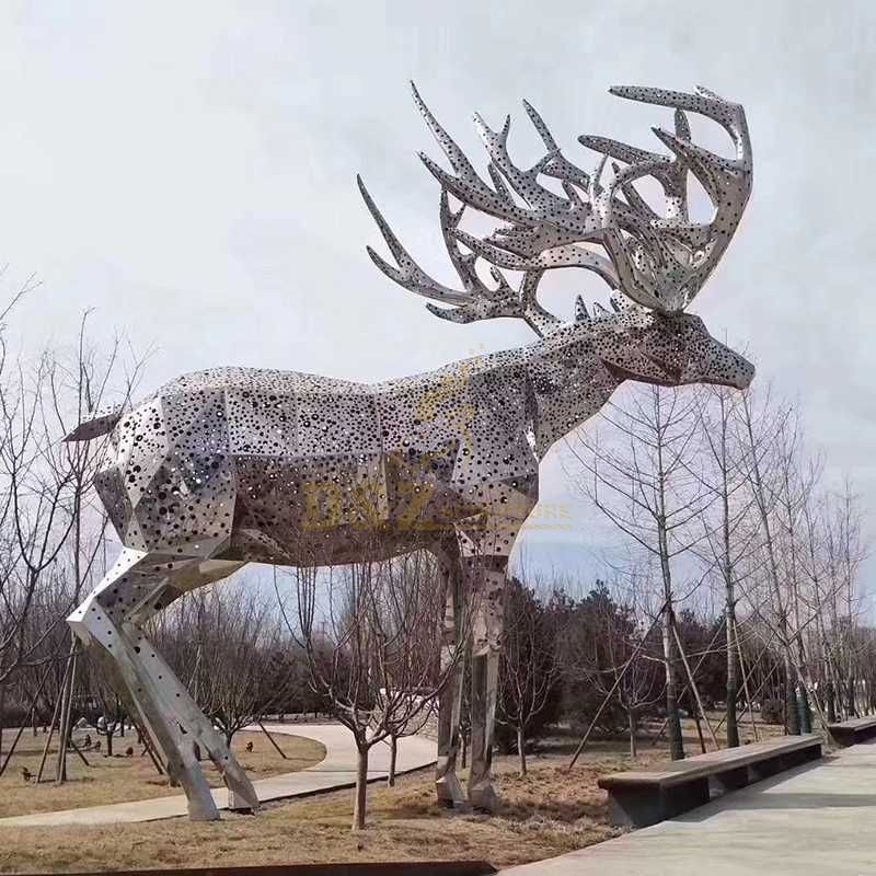 Stainless Steel Reindeer Sculpture