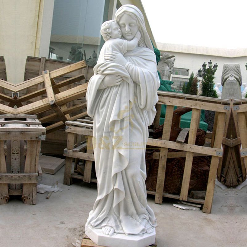 Virgin Mary Holding Baby Jesus Statue