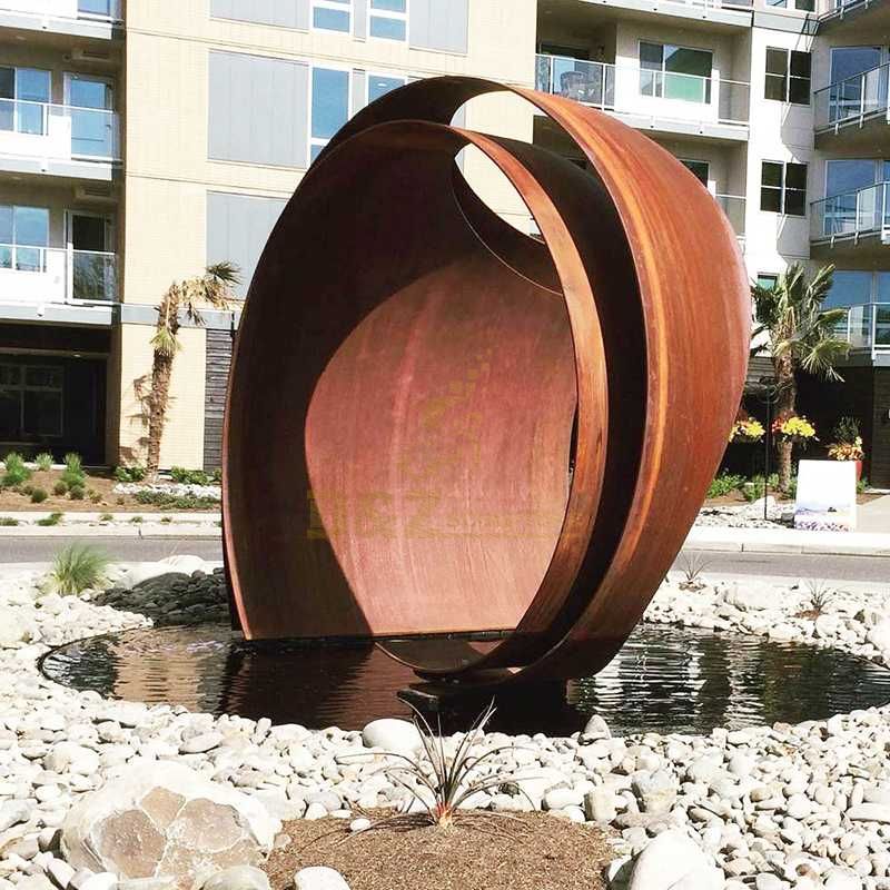 Contemporary Design Garden Corten Steel Sculpture