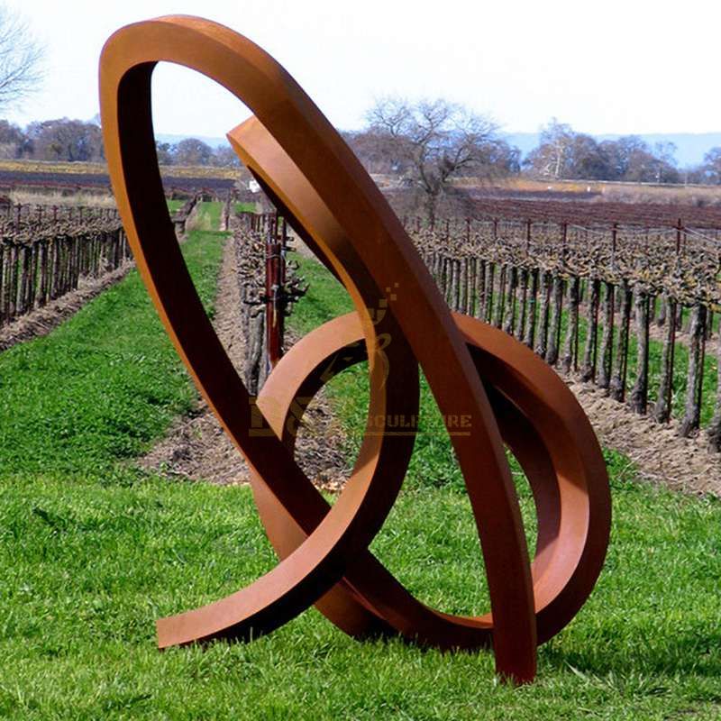 Outdoor Large Size Corten Steel Wire Metal Sculpture