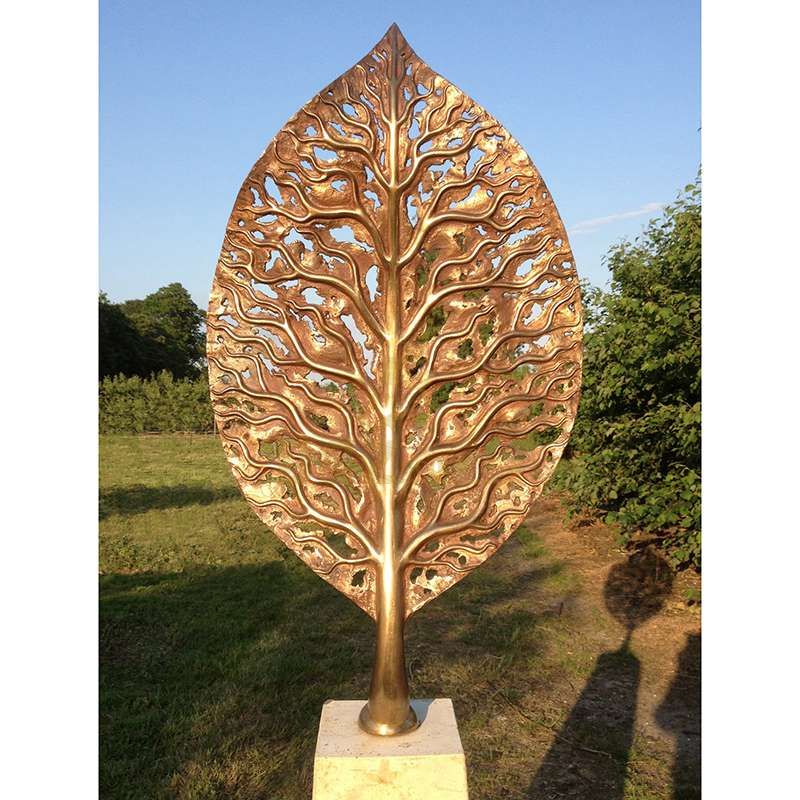 Modern Abstract Leaf Metal Art Corten Steel Sculpture