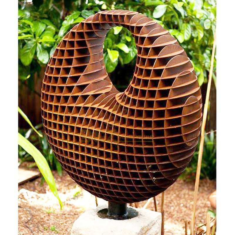 Large Art Craft Corten Steel Garden honeycomb Metal Sculpture