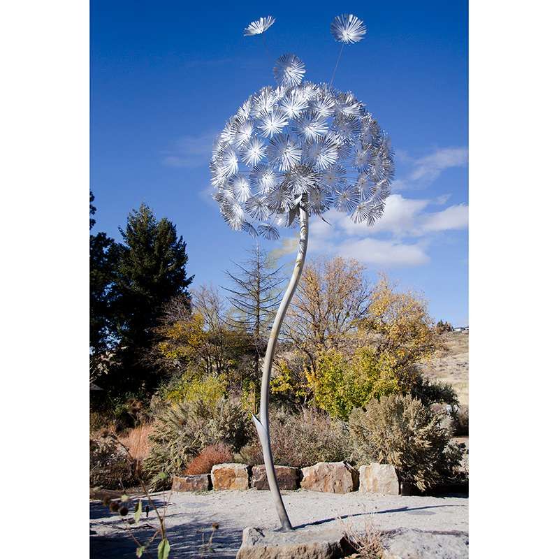 New Outdoor Metal Stainless Steel Dandelion Sculpture