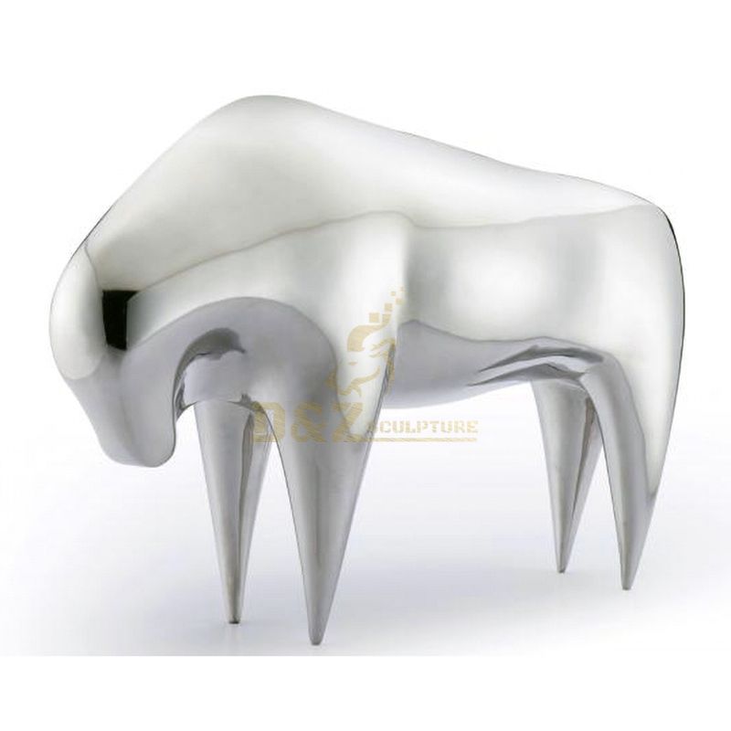 Stainless steel animal furniture chair sculpture