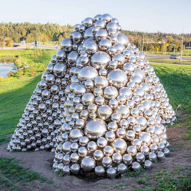 Outdoor Metal Art Stainless Steel Ball Sculpture