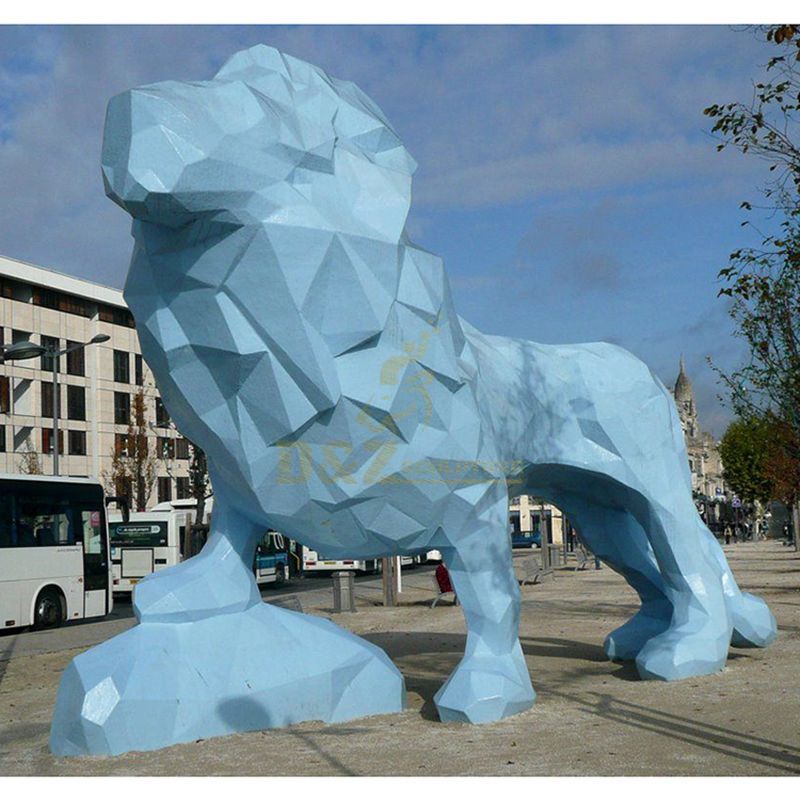Stainless Steel Lion Sculpture