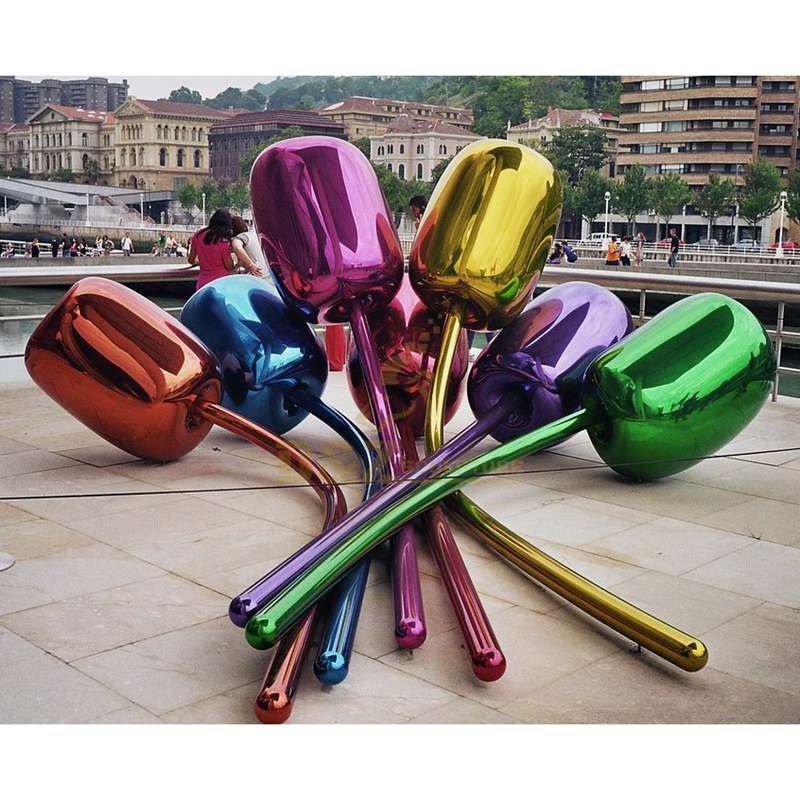 Stainless Steel Balloon Tulip Flower Sculpture