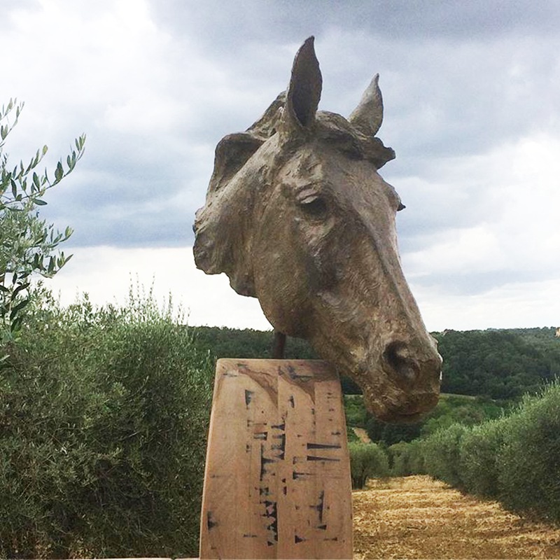 Outdoor Garden sculpture cast Large Bronze running Horse Statue