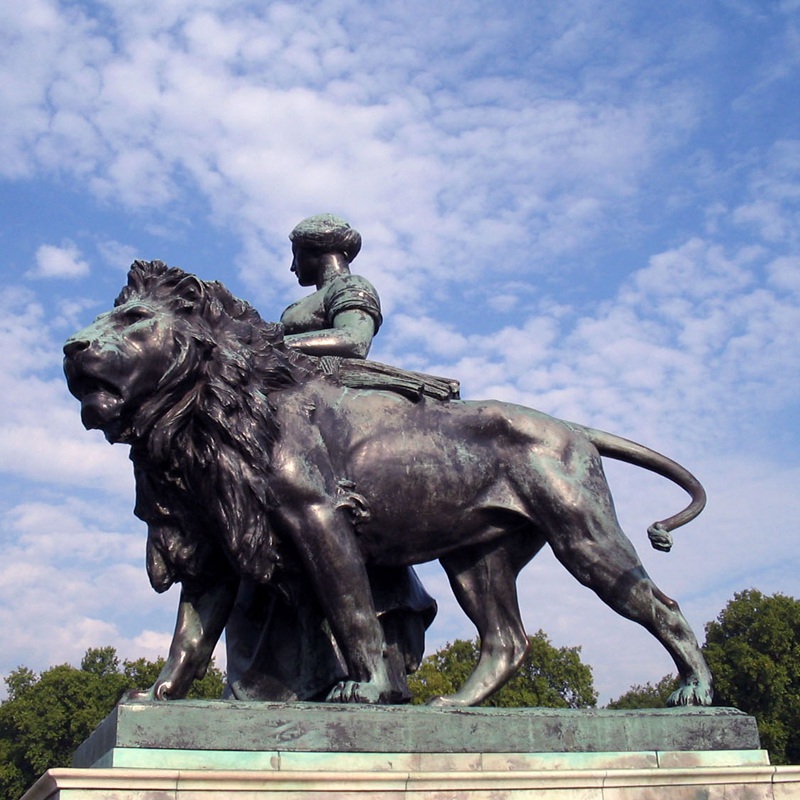 Life Size Bronze Chinese Brass Lion Sculpture