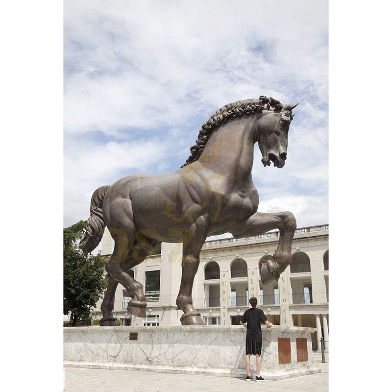 Antique Jumping Large Bronze Horse Sculpture For Garden