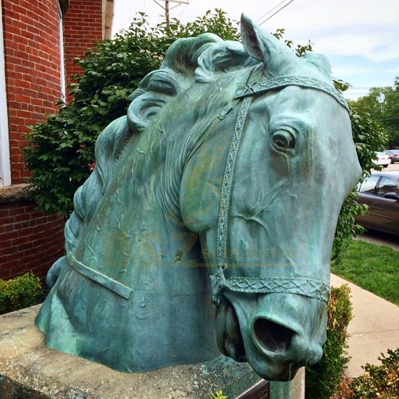 Life Size Garden Decoration Bronze Horse Head  Sculpture