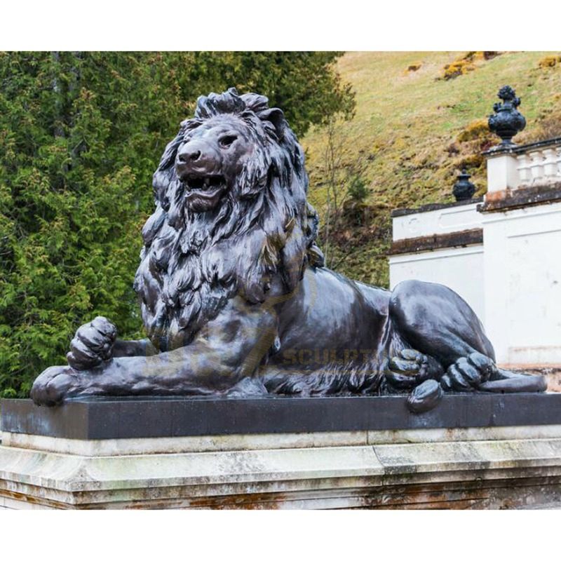 Outdoor Decoration Animal Antique Bronze Lion Sculpture