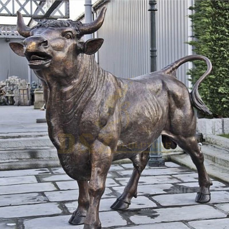 Life Size Park Decor Bronze Bull Statue