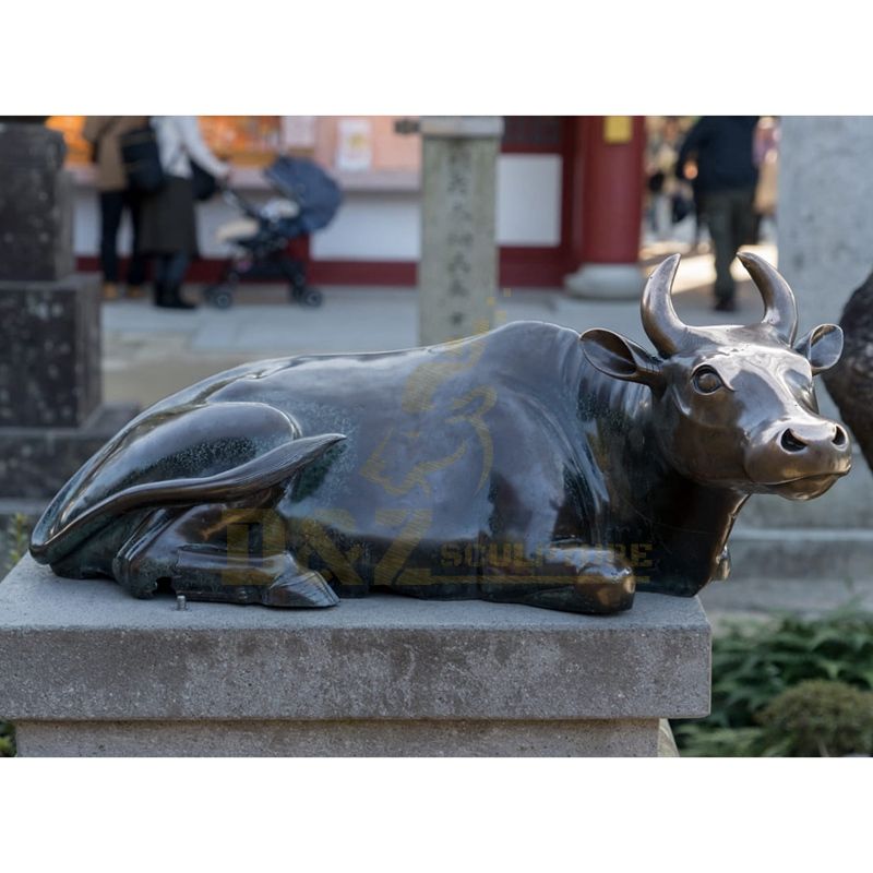 modern art metal decoration outdoor bronze bull sculpture