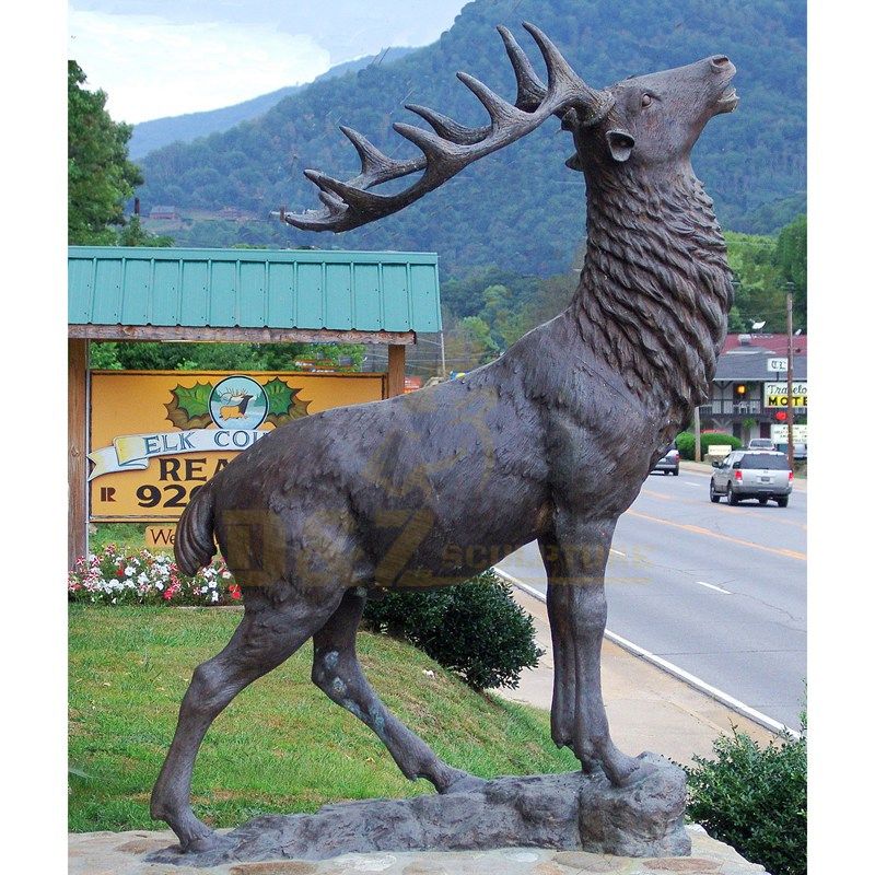 Garden Art Decoration Animal Bronze Deer Statue Sculpture