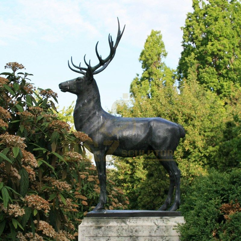 Life Size Decoration Bronze Animal Elk Deer Sculpture