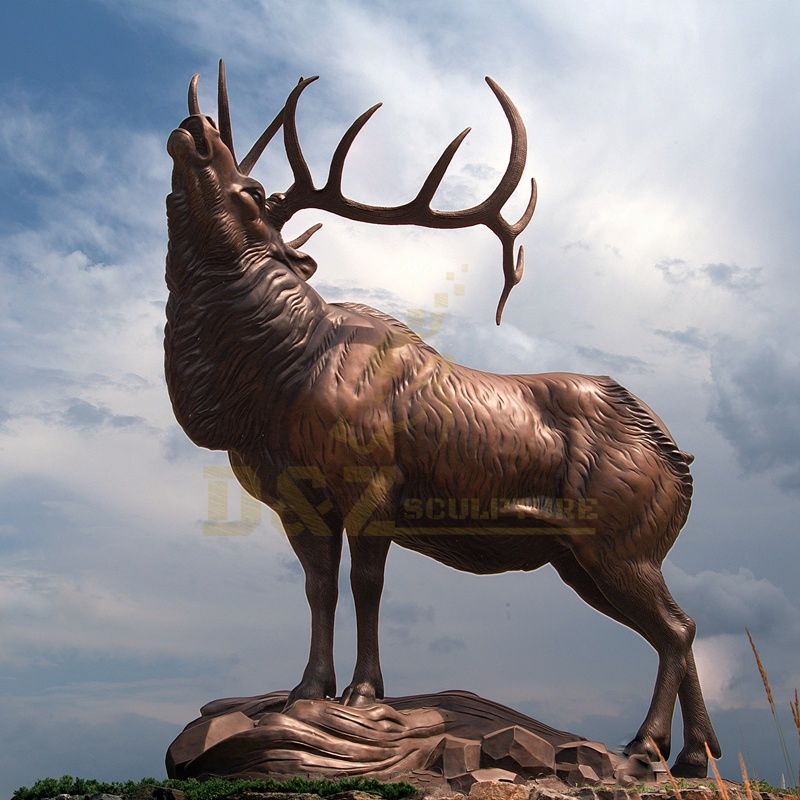 Life Size Garden Antique Bronze Deer Sculpture