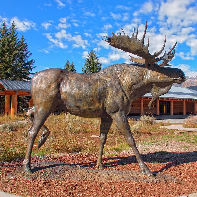 Hot Casting Animal Statue Life Size Bronze Deer Sculpture