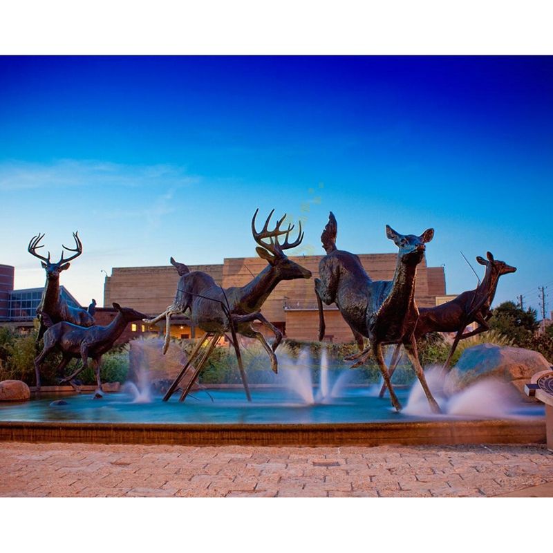 Life Size Modern Decorative Garden Bronze Deer Sculpture