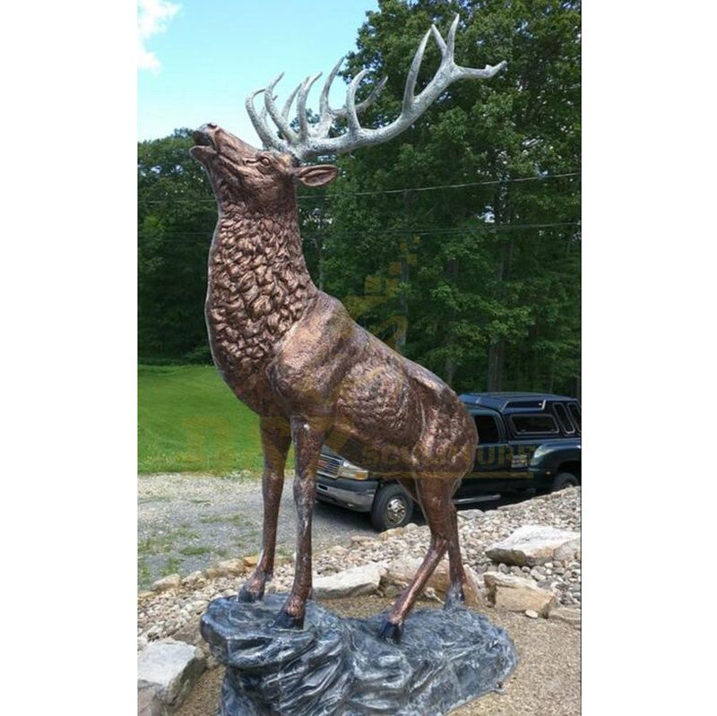 Life Size Decoration Bronze Animal Elk Deer Sculpture