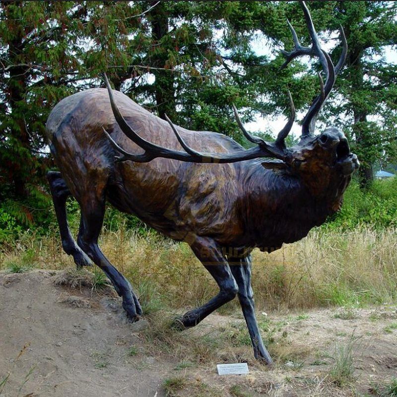 Bronze Statue Life Size Animal Elk For Sale
