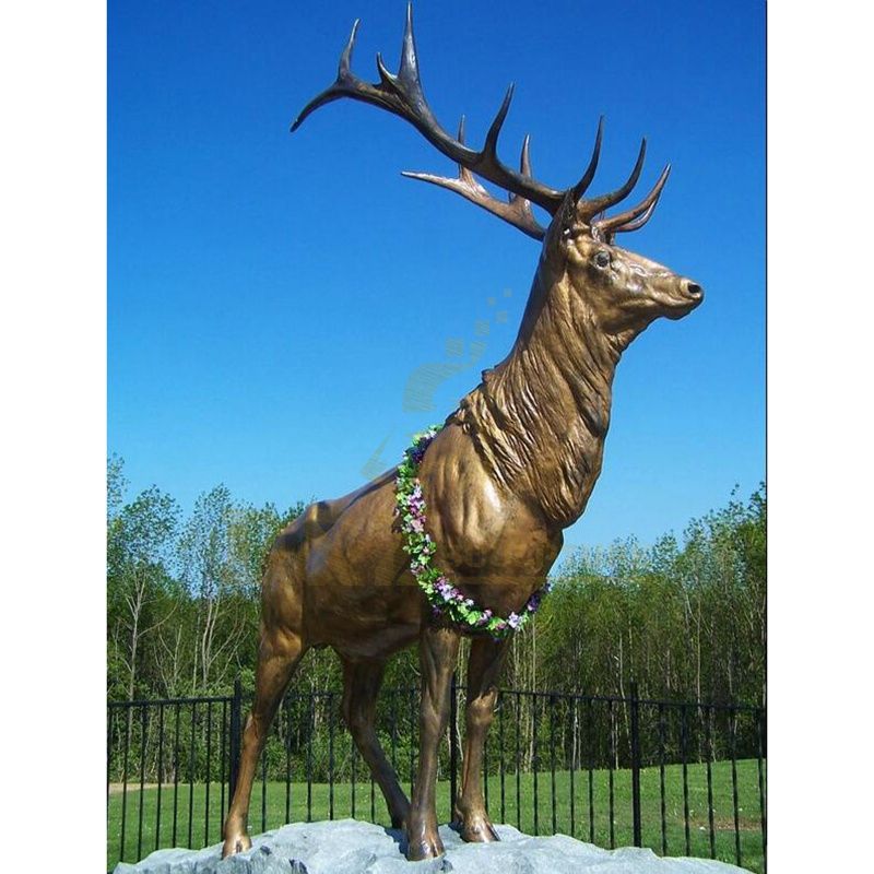 Park Decoration Manufacturer Of Custom Elk Sculpture