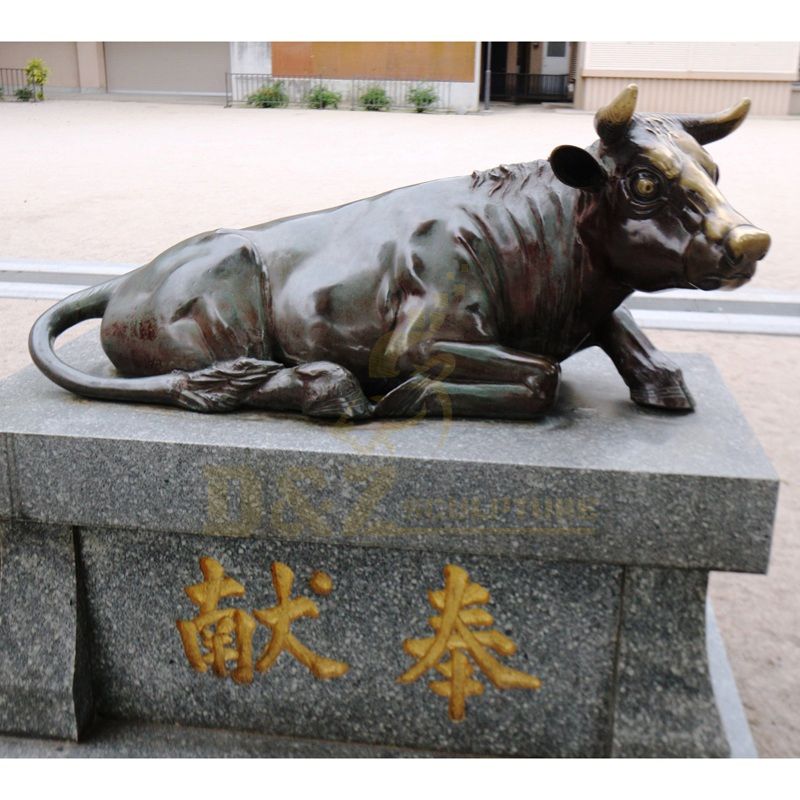 China Factory Modern Home Decor Bronze Bull Animal Sculpture