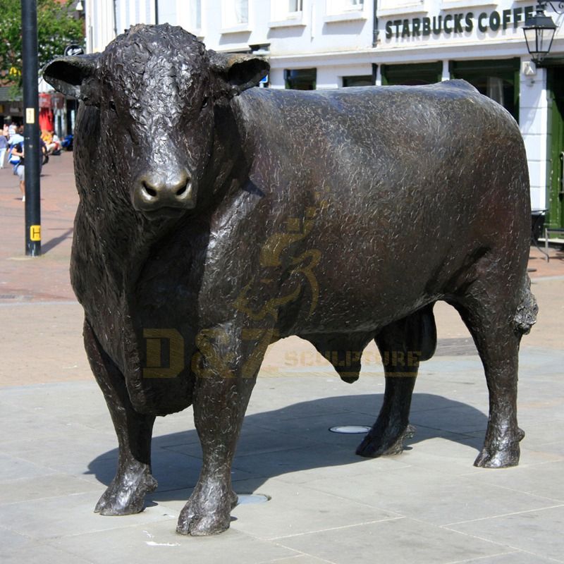 Popular Classic Beautiful Bronze Cow Animal Sculpture