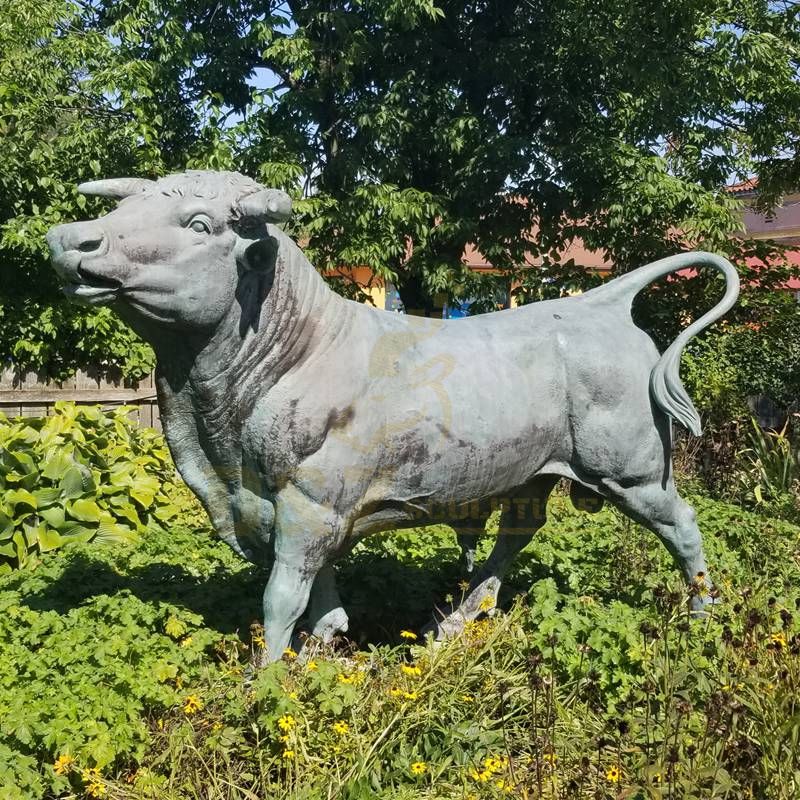 Modern Decor Abstract Animal Bronze Bull Sculpture