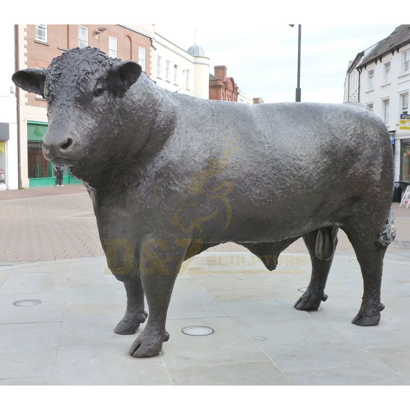 Animal Bull Statue Garden Decoration Bronze Cow Sculpture