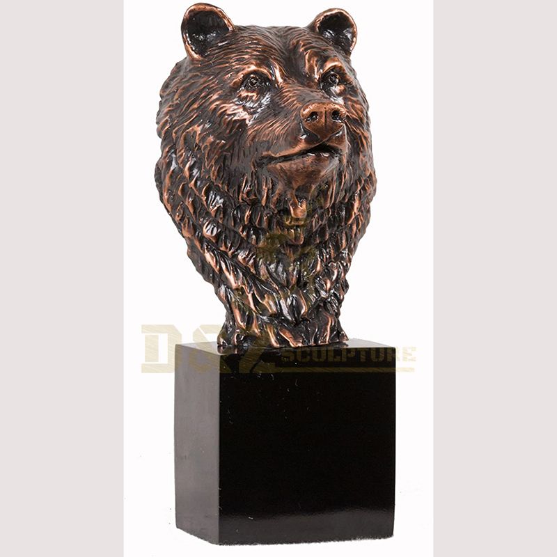 New Design Bronze Bear Head Sculpture For Sale