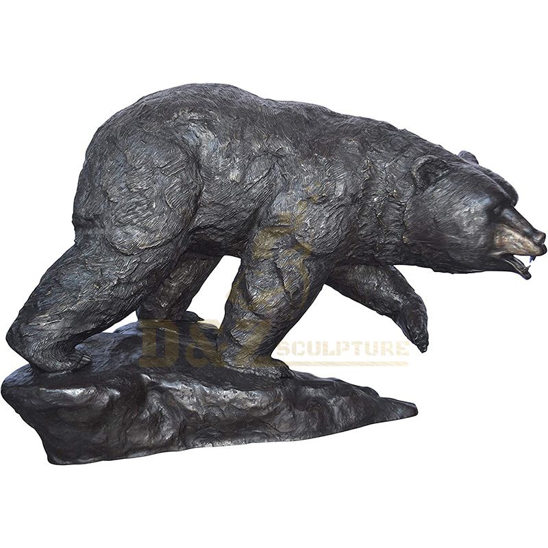 Custom Made Bronze Animal Bear Sculptures For Home Decoration