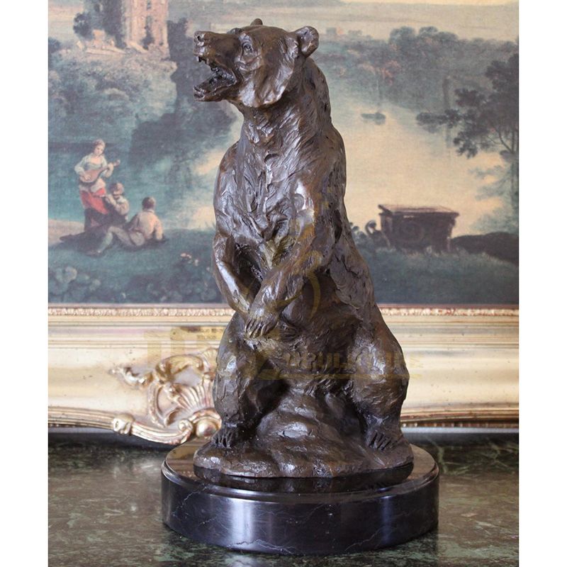 Home Decor Custom Bronze Garden Brass Animal Bear Sculpture
