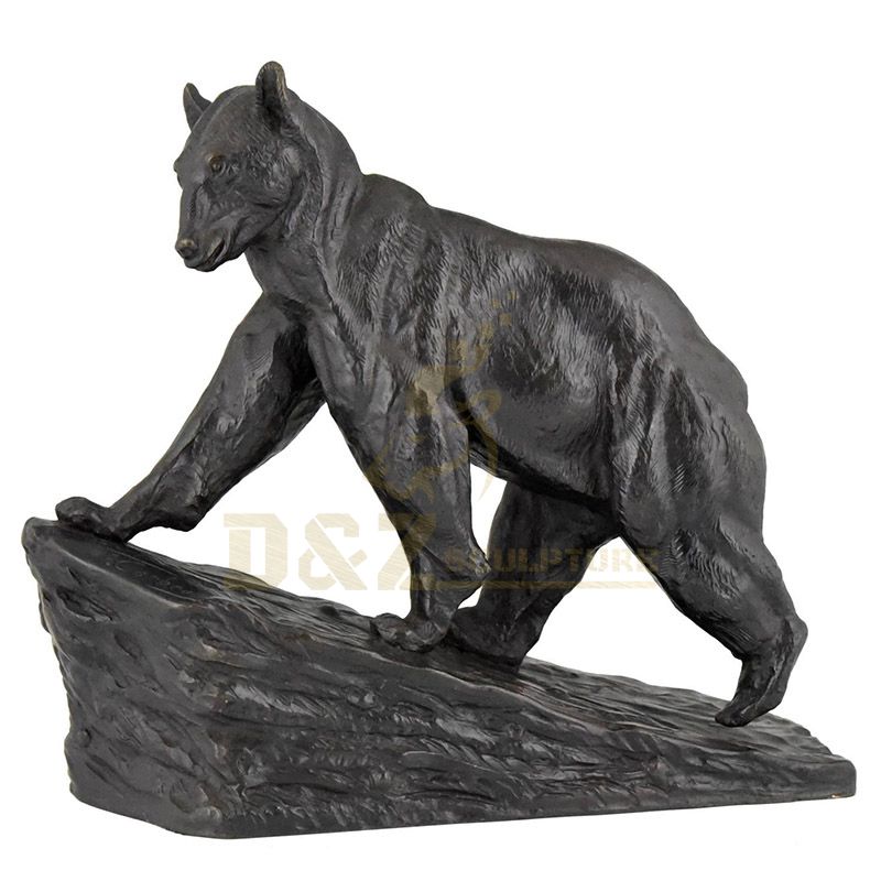 Custom abstract animal statue bronze bear sculpture
