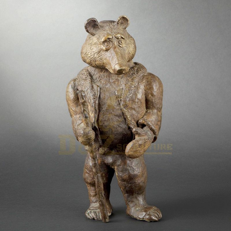 Outdoor Decoration Brass Bear Sculpture