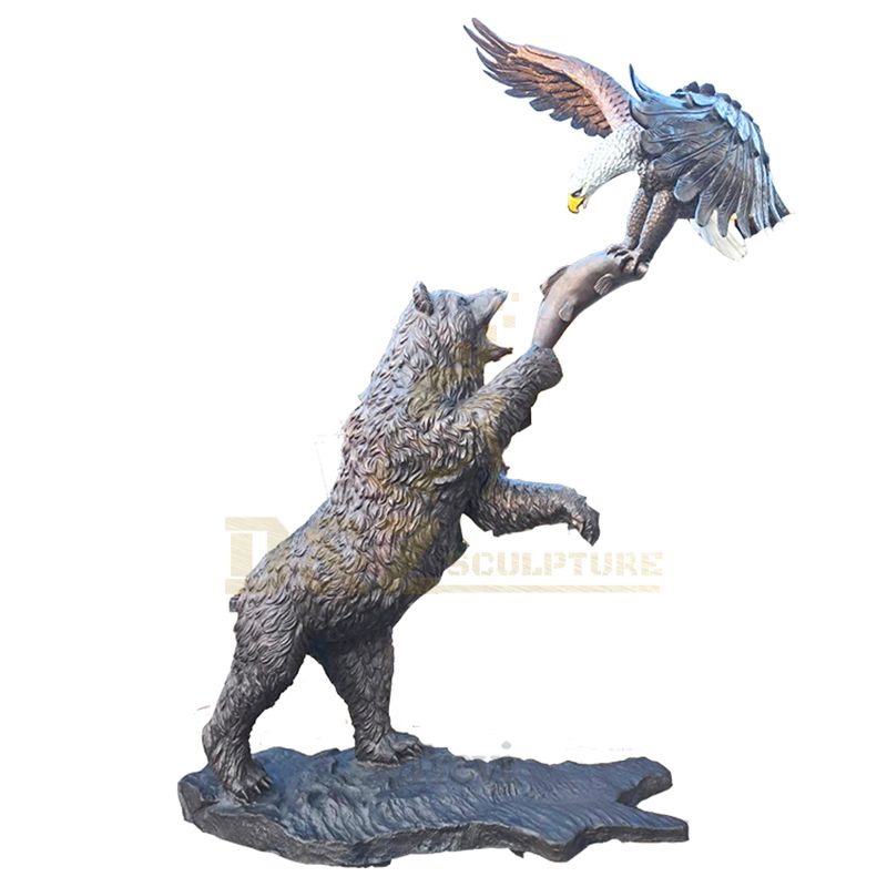 Bronze Sculpture Foundry Animal Life Size Bear Sculpture For Yard