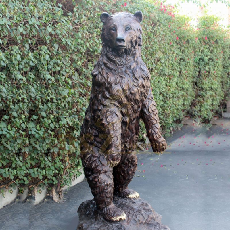 Manufactory Wholesale brass bronze polar bear statue sculpture