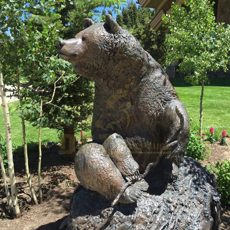 Factory Direct Sale Cast Life Size Bronze Bear Animal Statue