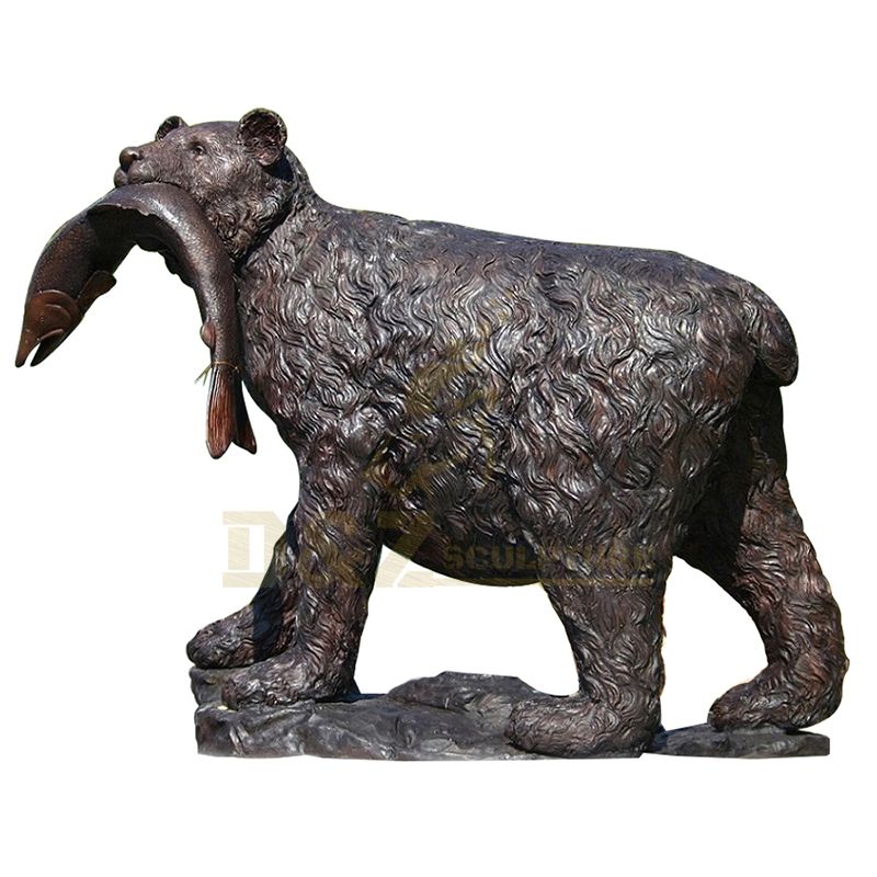 Garden Decor Metal Cast Life Size Bear Statue Bronze Animal Sculpture