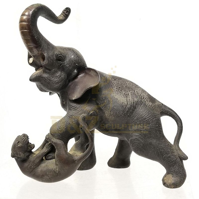 Bronze Elephant Head Sculpture For Wall Art Decor