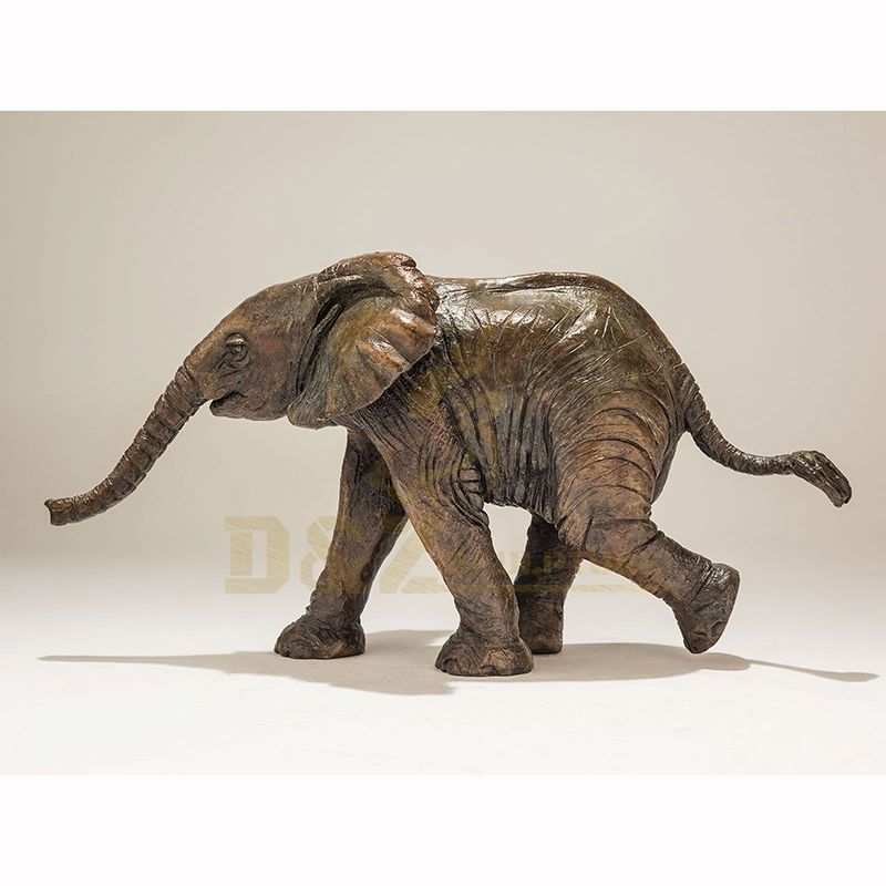 Metal elephant statue bronze animal sculpture