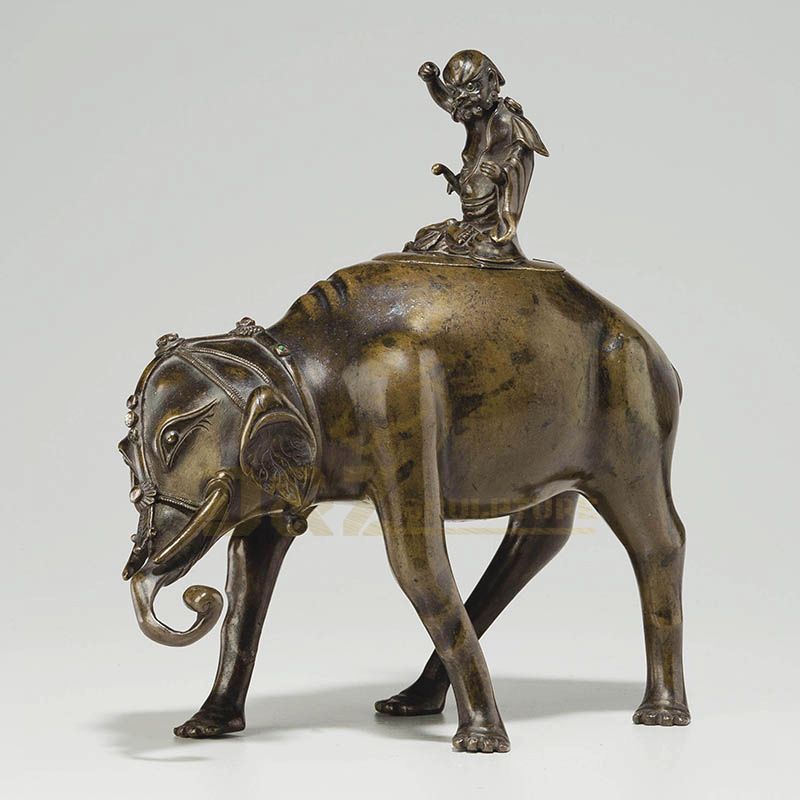 Factory Directly Casting Metal Copper Animal Sculpture Bronze Antique Elephant Statue