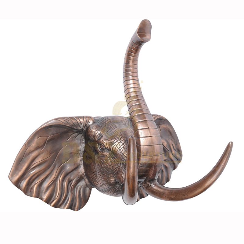 Bronze Casting Life Size Contemporary Elephant Head Sculpture