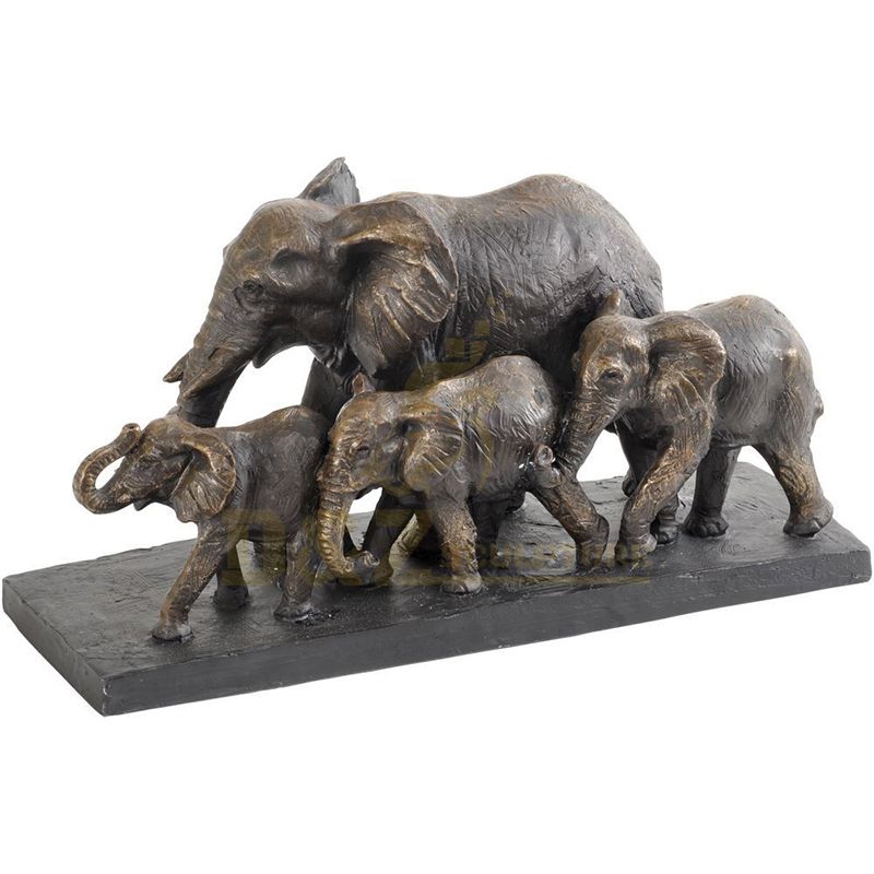 Large Outdoor Customized Bronze Elephant Family Sculpture